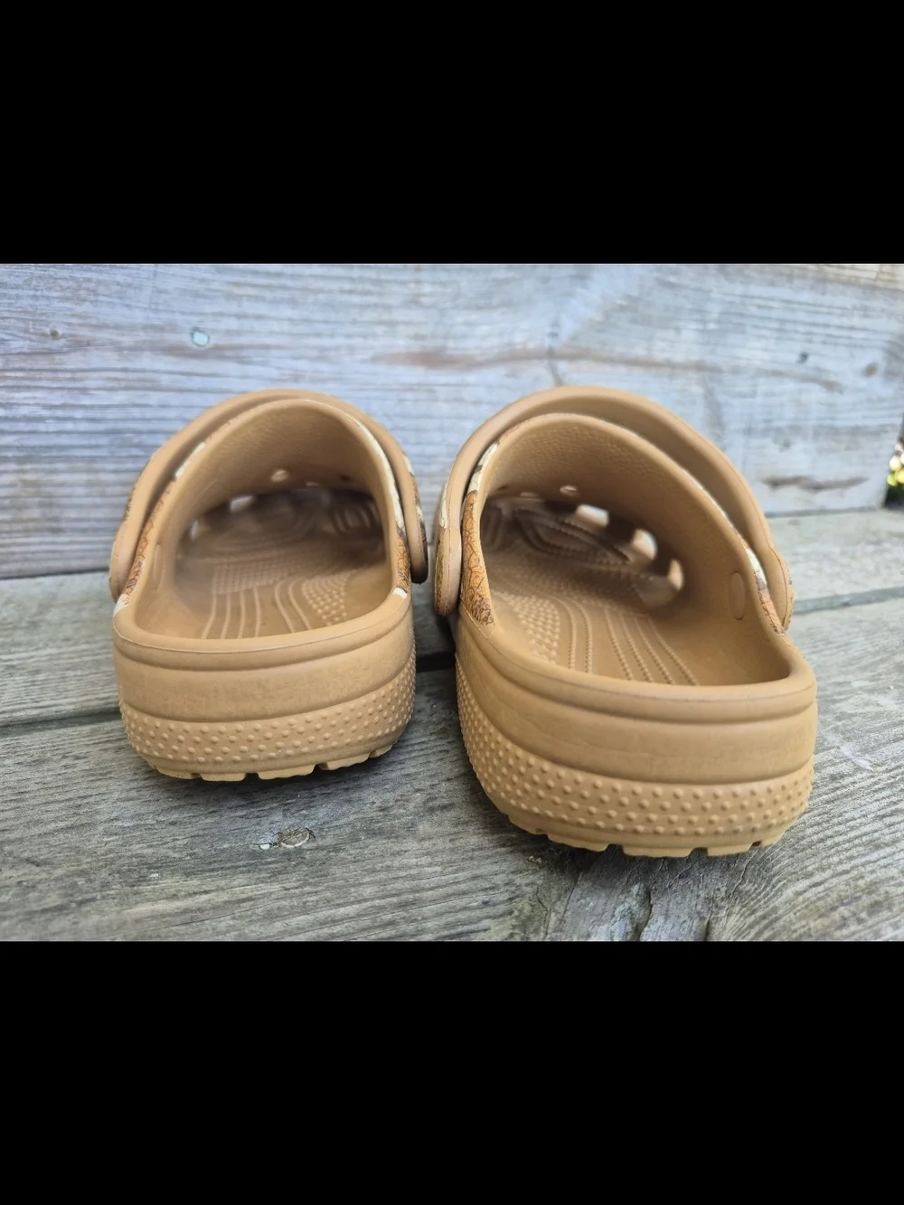 Jurrasic Park CROCS Clog Sandals - Brown & Cream
